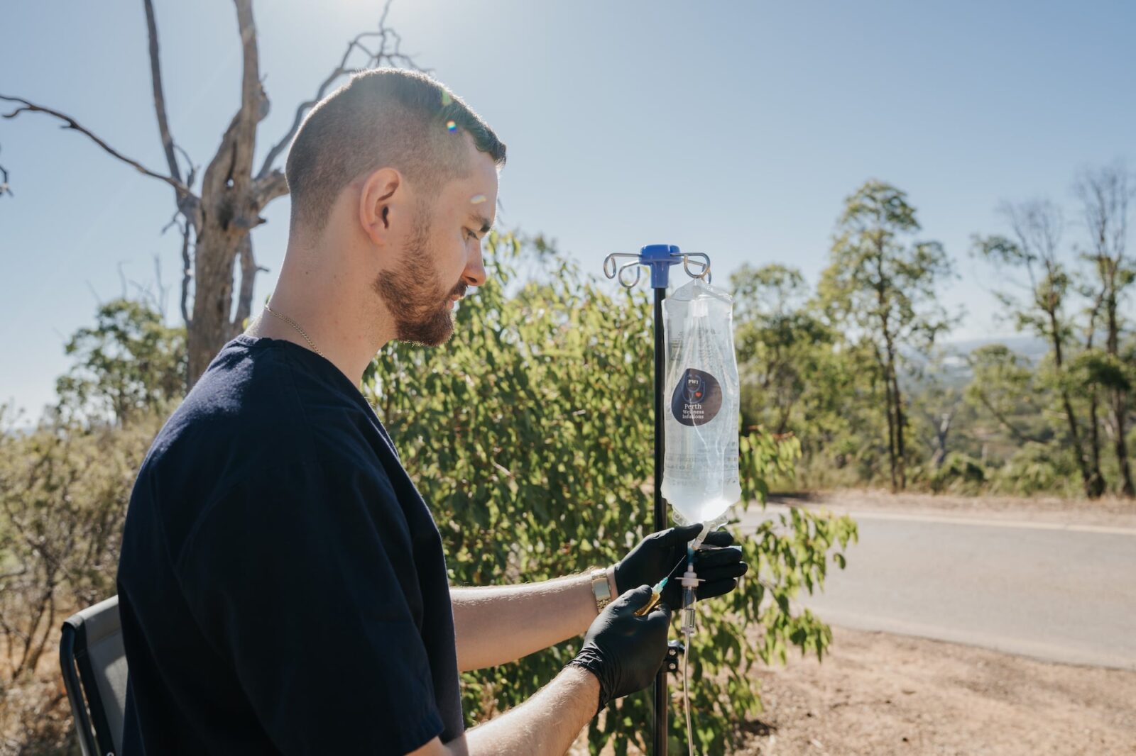 A Perth Wellness Infusions nurse on a home visit