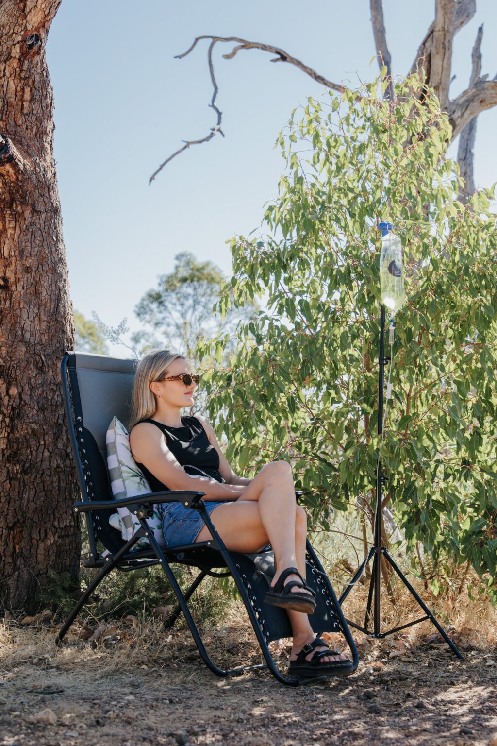 A client during a Perth Wellness Infusions home visit