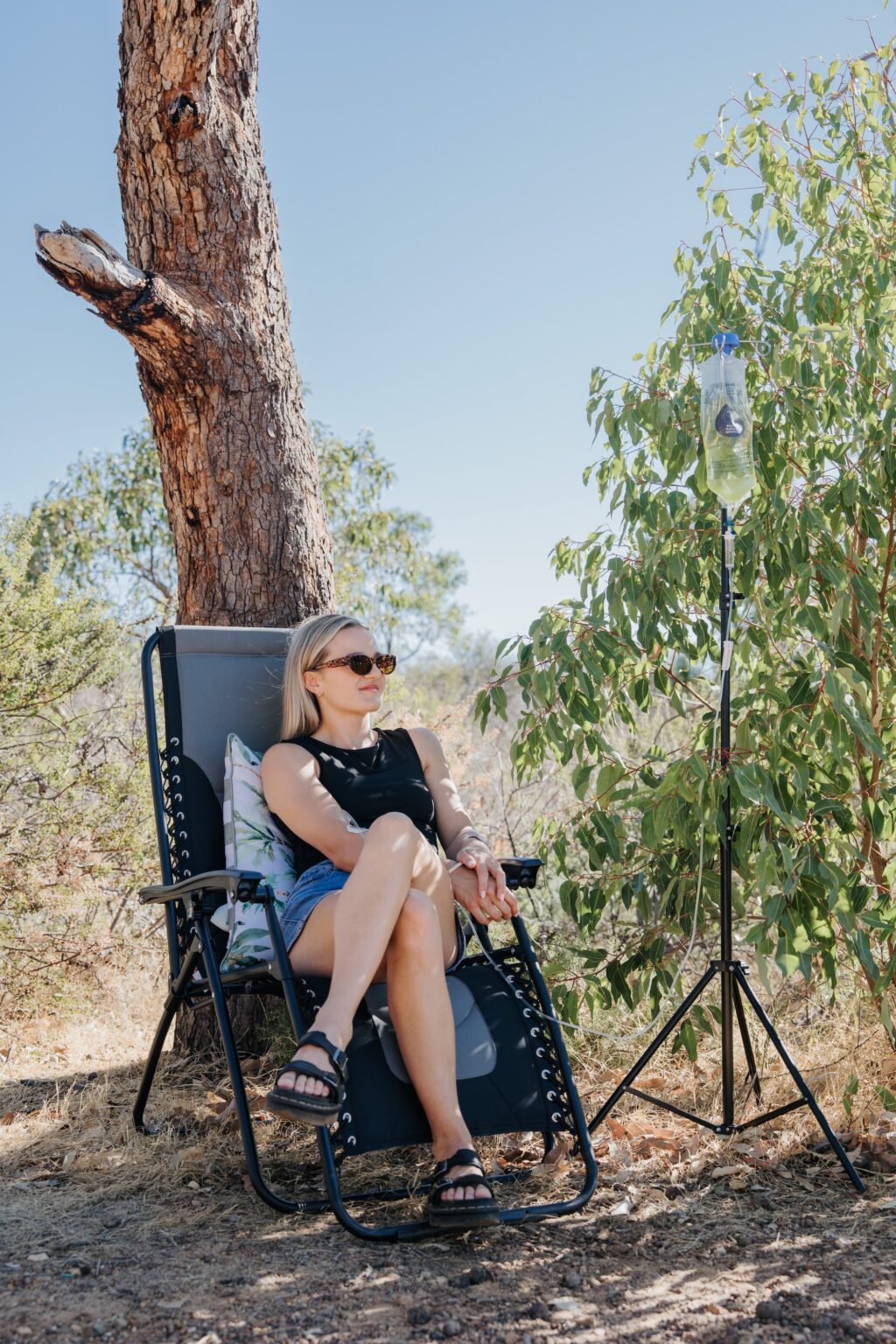 A Perth Wellness Infusions nurse arriving for a home visit