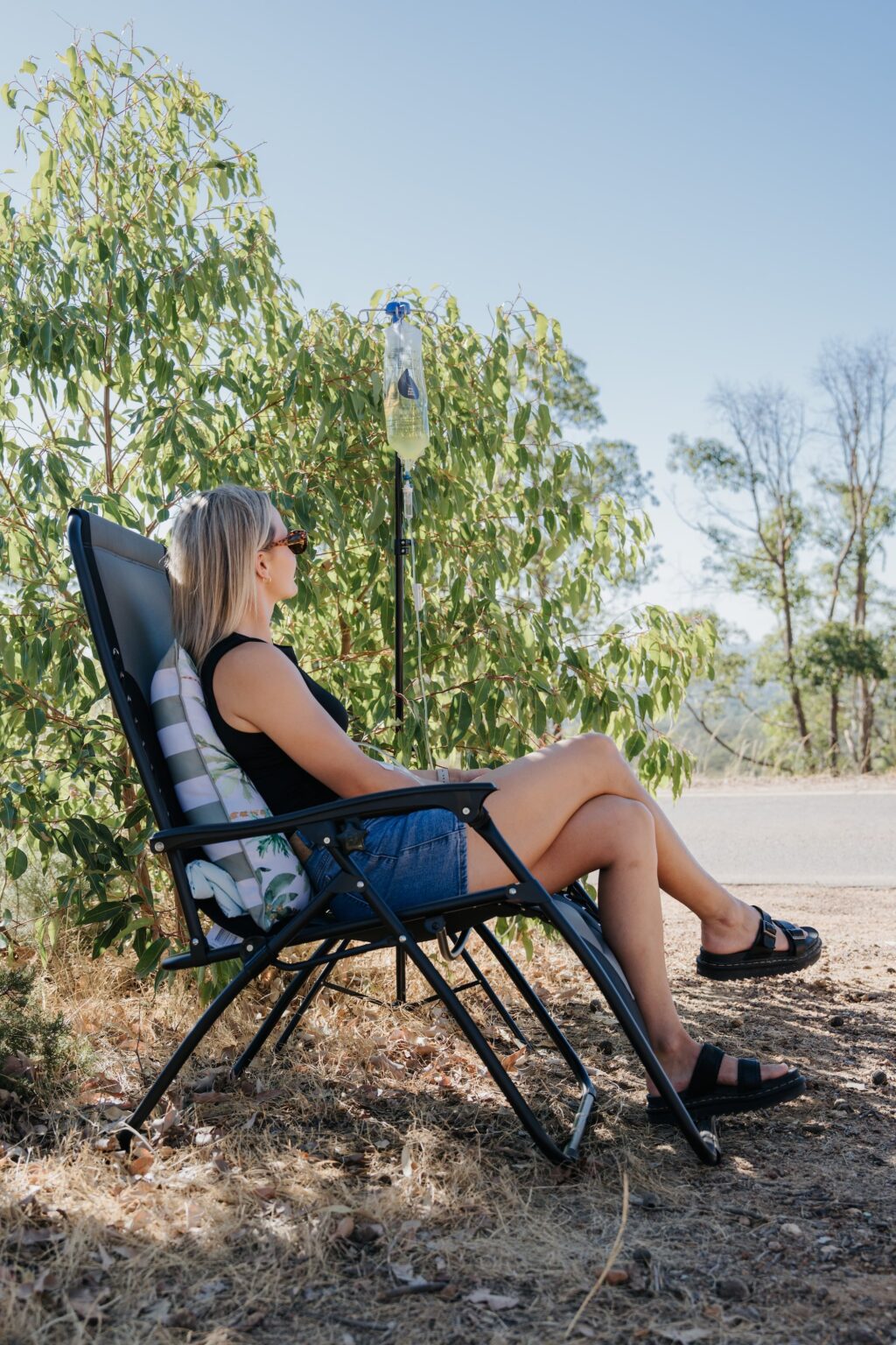 A client during a Perth Wellness Infusions home visit