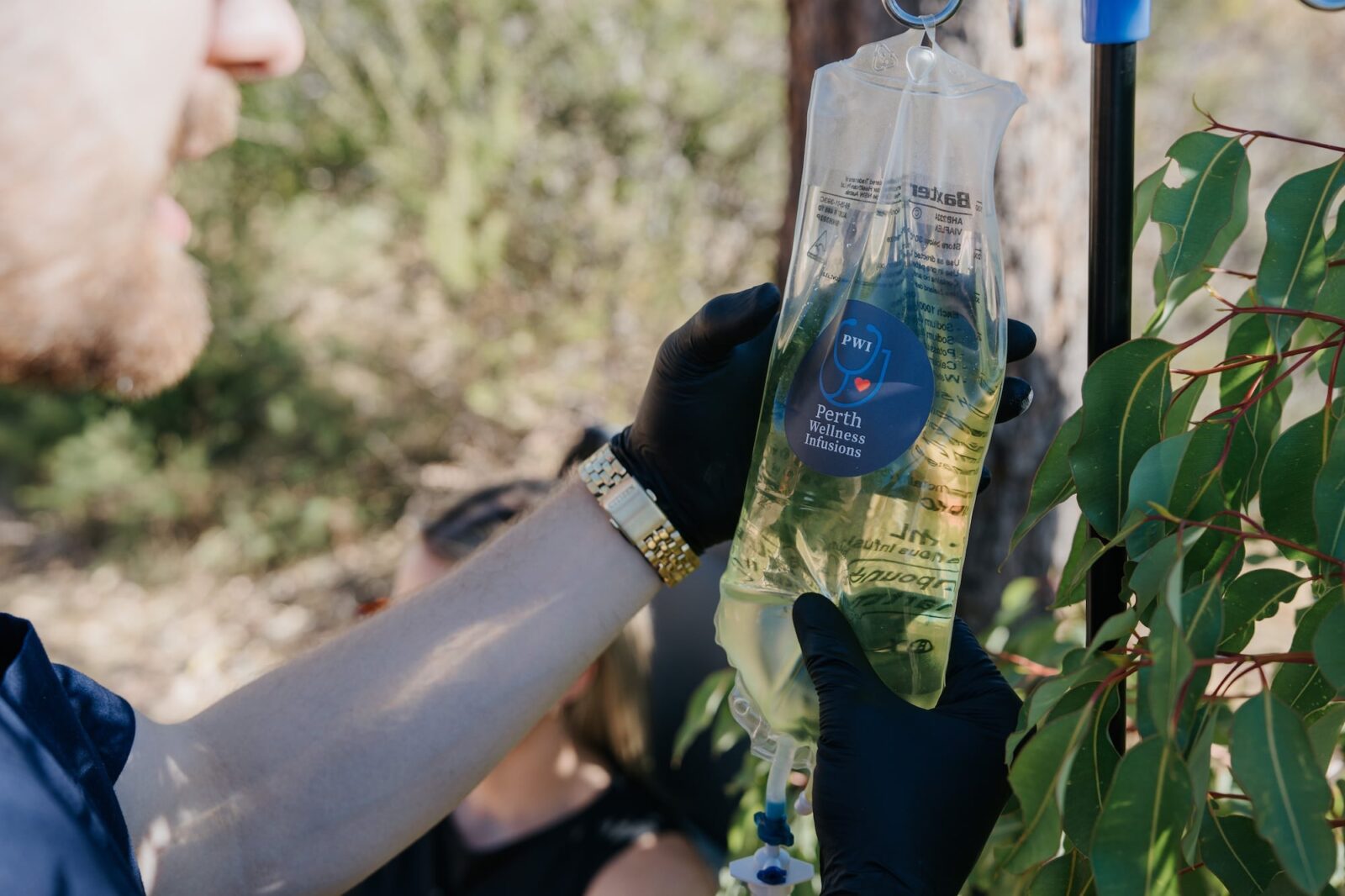 A Perth Wellness Infusions nurse on a home visit